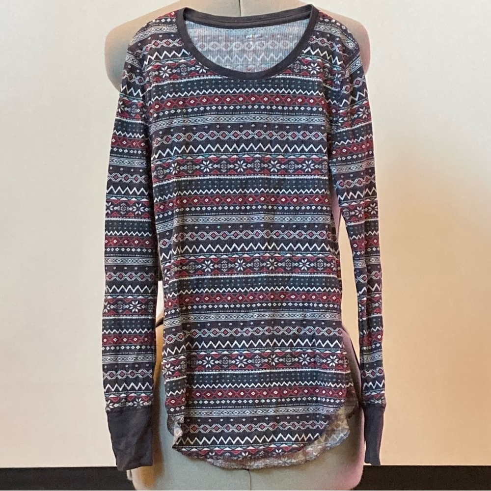 Thermal long sleeve pajama top